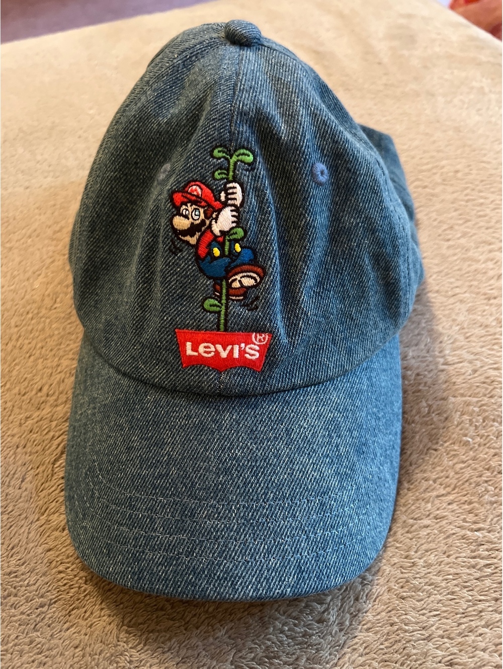 Levi's Super Mario Denim Baseball Cap Snapback Hat